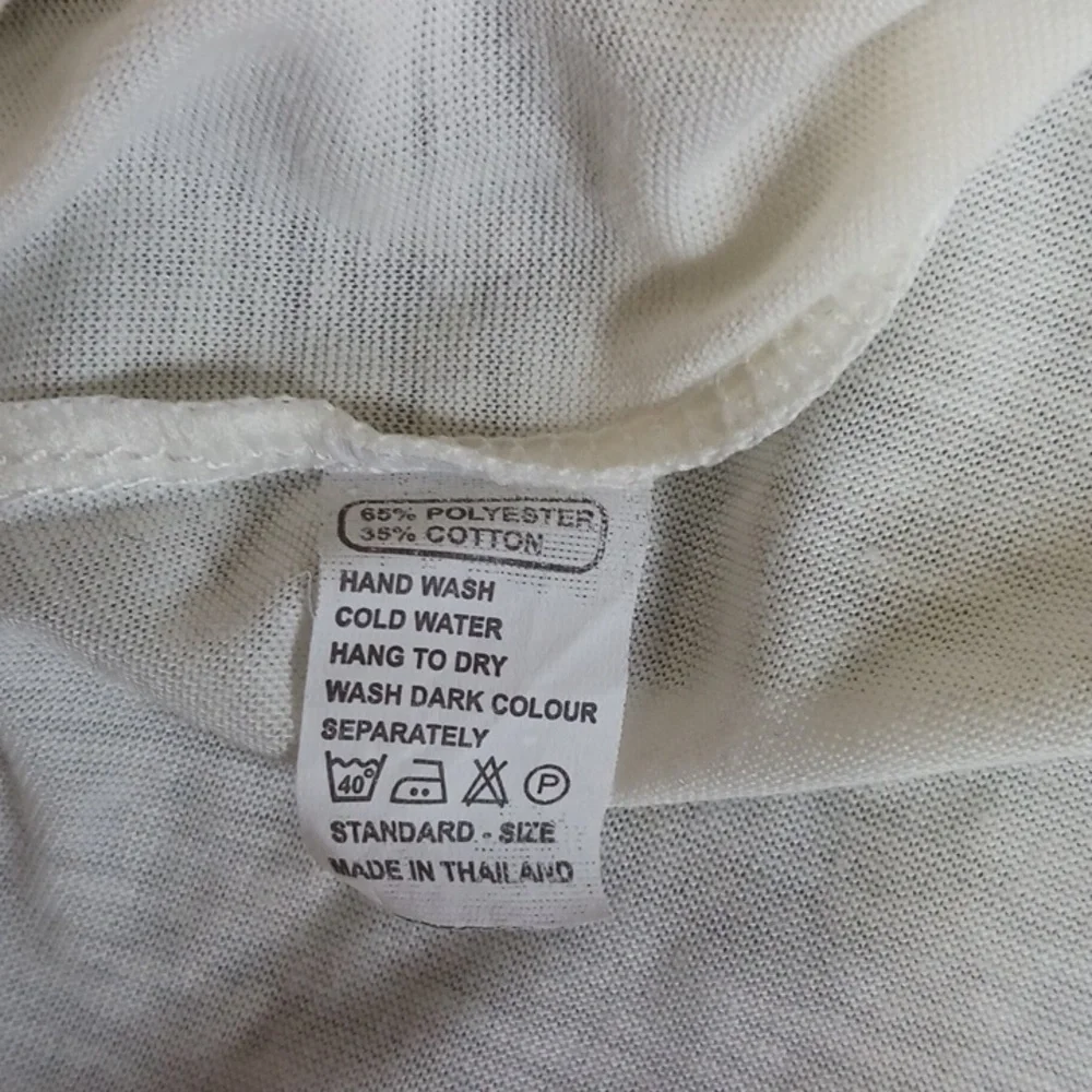 Elephant rough stitched hem tank top - off white multicolor - M